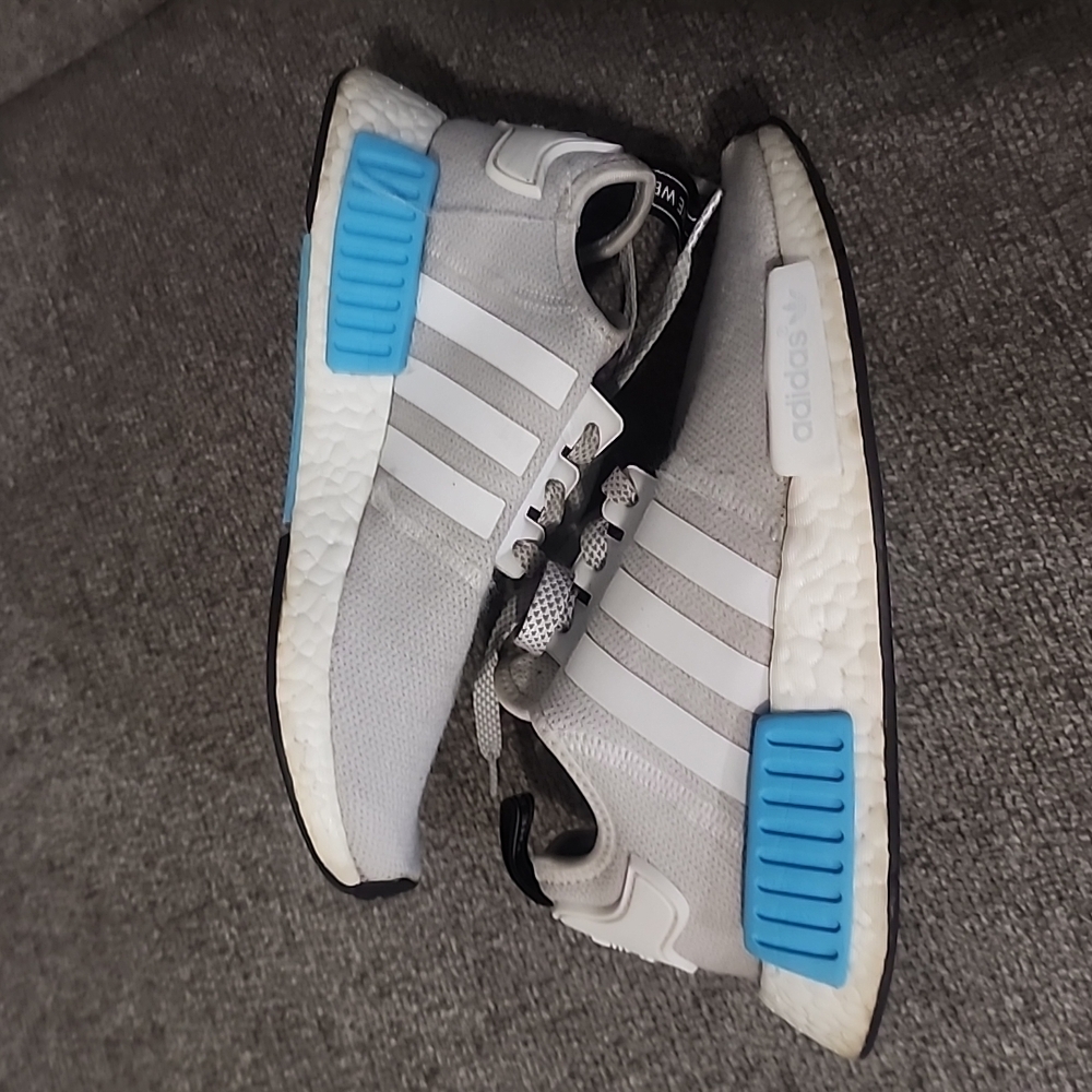 Adidas Gray and Blue Sneakers